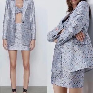 Zara Multicolor Floral Blazer